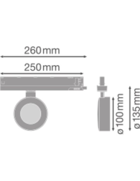 OPRAWA TRACK SPOT COMFORT D100 28W 4000K neutralna biała CRI90  NFL GREY/CHROM 