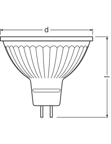 ŻARÓWKA LED PARATHOM MR16 50 8W 3000K ciepła biała  36° 621LM GU5.3 GLASS 