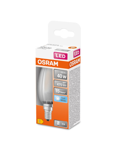 ŻARÓWKA LED STAR RF CLB40 4W 4000K neutralna biała  E14 GL FR 470LM 