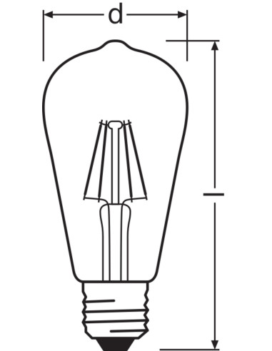 ŻARÓWKA LED PARATHOM RF CL40 ST64 4W 2700K ciepła biała  470LM FIL E27 