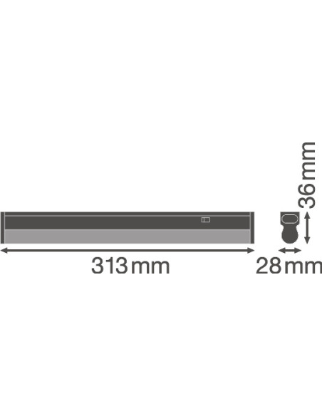 OPRAWA LINIOWA LN COMP SWITCH 300 4W/4000K 450LM 