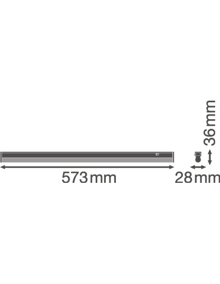 OPRAWA LINIOWA LN COMP SWITCH 600 8W/4000K 800LM 