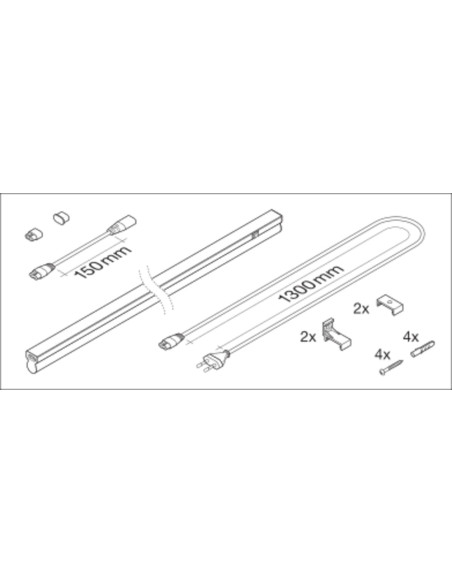 OPRAWA LINIOWA LN COMP SWITCH 600 8W/4000K 800LM 