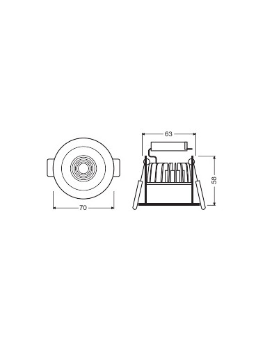 OPRAWA SPOT-DK LED FIX 7W/3000K 230V IP44 