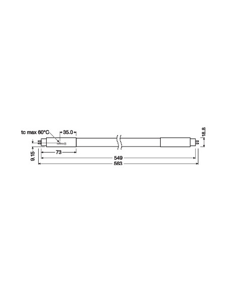 ŚWIETLÓWKA LED ST5HE14-0.6M 8W/4000K 220-240V AC 1200LM 549MM G5 