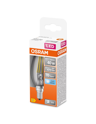 ŻARÓWKA LED STAR RF CLB40 4W 4000K neutralna biała E14 FIL 470LM 