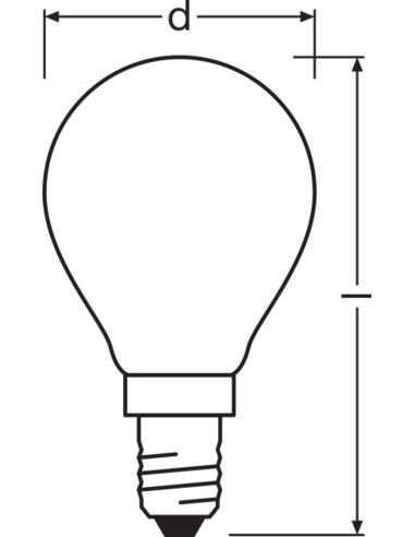 ŻARÓWKA LED PARATHOM RF CLP40 DIM 5W 2700K ciepła biała  470LM GL FR E14 