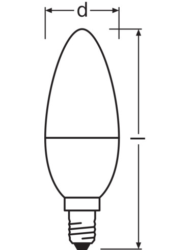 ŻARÓWKA LED PARATHOM CLB40 DIM FR 4,9W 2700K ciepła biała  E14 470LM 