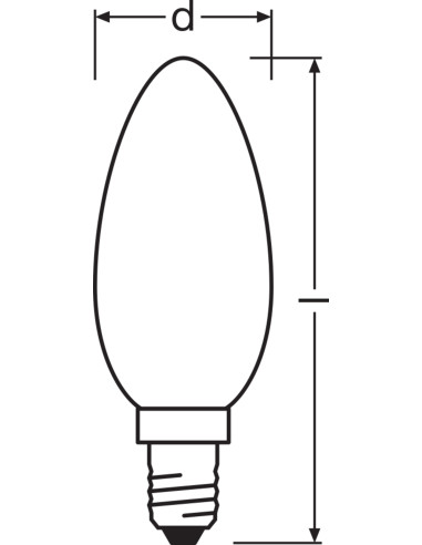 ŻARÓWKA LED PARATHOM RF CLB60 DIM 5,5W 2700K ciepła biała  E14 806LM GL FR 