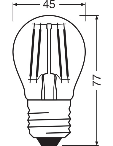 ŻARÓWKA LED PARATHOM RF CLP60 5,5W 2700K ciepła biała  806LM FIL E27 