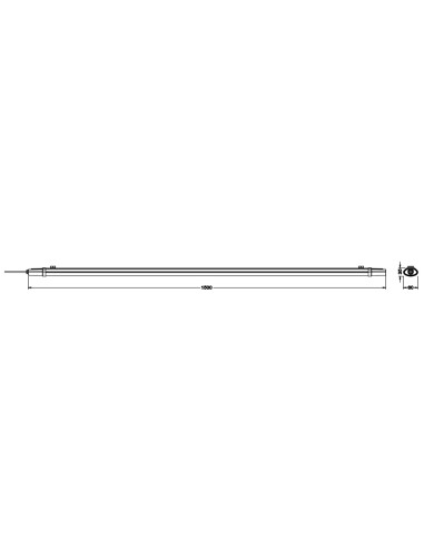 OPRAWA HERMETYCZNA DAMP PROOF SLIM ECO 1500 48W 4000K neutralna biała  5500LM IP65 GY 