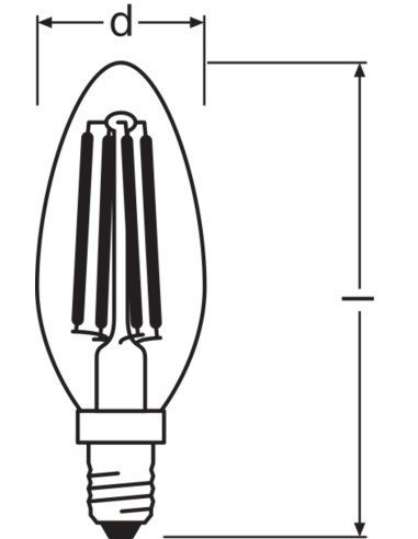 ŻARÓWKA LED PARATHOM RF CLB40 4W 4000K neutralna biała  470LM FIL E14 