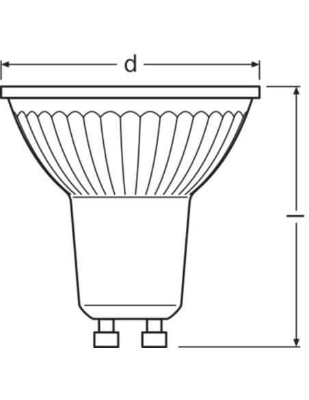 ŻARÓWKA LED PPAR16 DIM 100 36° 9.6W 3000K ciepła biała  GU10 