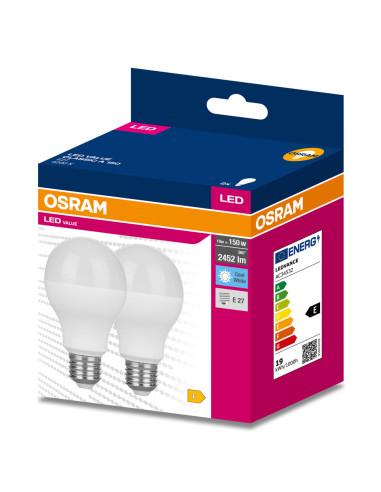 ŻARÓWKA LED 2-PAK VALUE CLA150 19W 4000K neutralna biała  2452LM 230V FR E27 