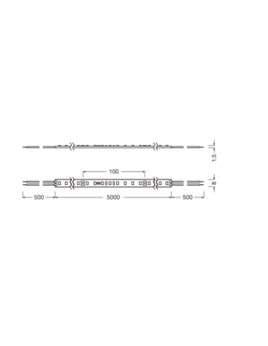 TAŚMA LED LS V-500 4000K neutralna biała /5 24W 24V 2450LM PASEK VALUE 