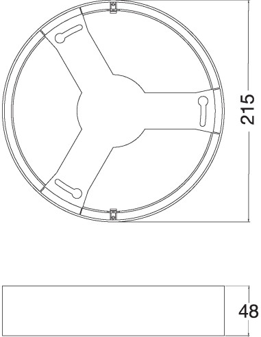 RAMKA DO DOWNLIGHT DL IP44 DN 215 