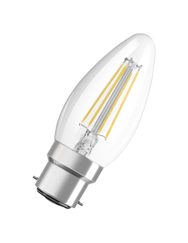 ŻARÓWKA LED STAR RF CLB40 4W 2700K ciepła biała  470LM 230V FIL B22D 