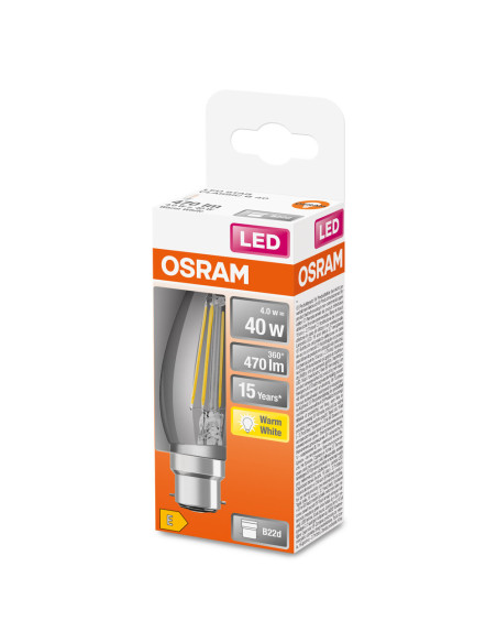ŻARÓWKA LED STAR RF CLB40 4W 2700K ciepła biała  470LM 230V FIL B22D 