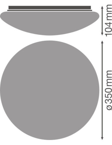 KLOSZ DO PLAFONU SF CIRCULAR 350 COVER 