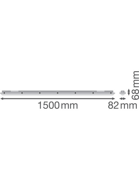 OPRAWA HERMETYCZNA DAMPPROOF EMERGENCY 1500 58W/4000K 8000LM WT IP65 