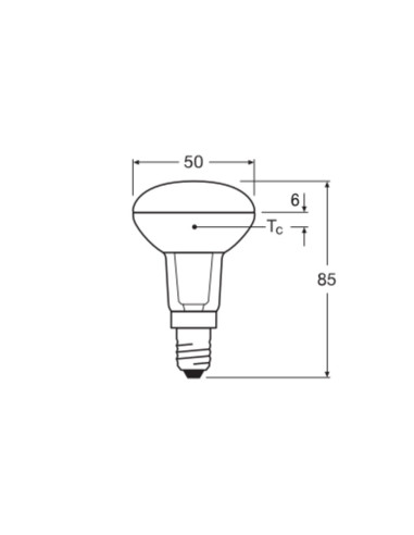 ŻARÓWKA LED S SPOT LED R50 GL 60 DIM 4,8W 4000K neutralna biała CRI90  E14 345LM 