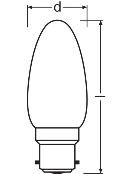 ŻARÓWKA LED P CLB40 4W 2700K ciepła biała  B22d FIL GL FR 470LM 