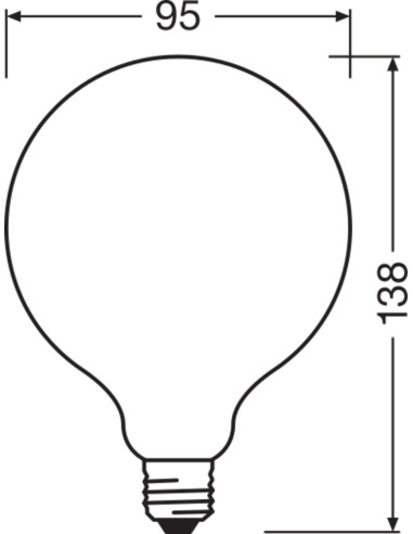 ŻARÓWKA LED S CL GLOBE95 100 DIM 11W 4000K neutralna biała CRI90  E27 FIL 1521LM 