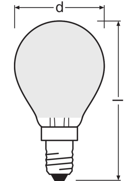 ŻARÓWKA LED S CLP40 DIM 3,4W 4000K neutralna biała CRI90  E14 FIL GL FR 470LM 