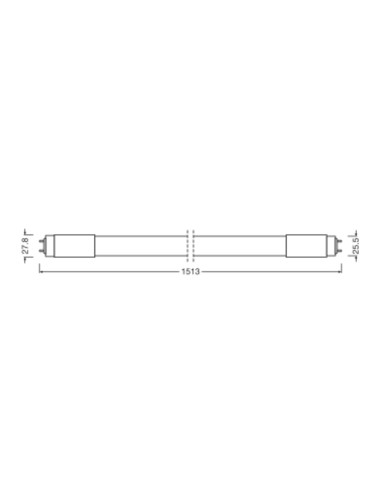 ŚWIETLÓWKA LED P ST8-1.5M LEDTUBE T8 HF 1500 20W 6500K zimna biała  3100LM TUBA LED 