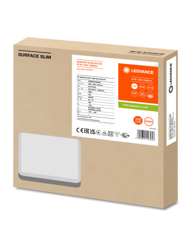 PLAFON SURFACE SLIM SQ 350 P 35W 4000K neutralna biała IP65 IK10  
