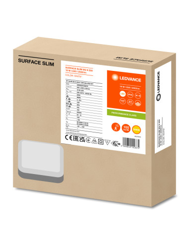 PLAFON SURFACE SLIM SQ SENSOR 200 P 19W 3000K ciepła biała IP65 IK10 