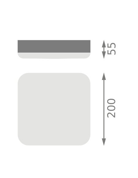 PLAFON SURFACE SLIM SQ SENSOR 200 P 19W 3000K ciepła biała IP65 IK10 