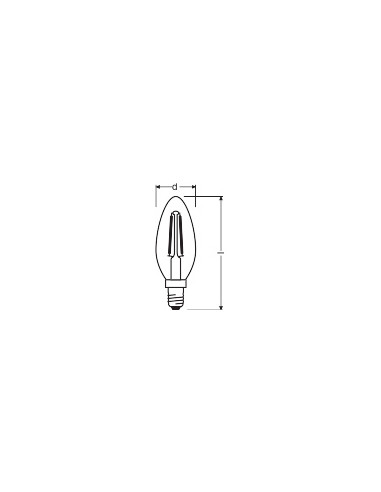  ŻARÓWKA LED  2-PAK LED STAR CLB25 2,5W 2700K ciepła biała E14 FIL FS2 