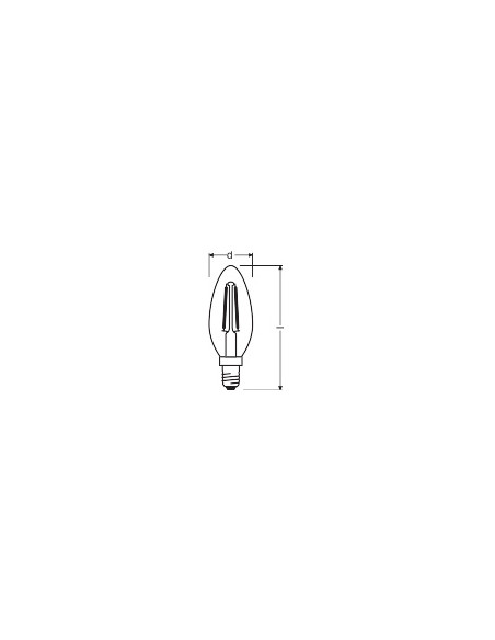 ŻARÓWKA LED  2-PAK LED STAR CLB25 2,5W 2700K ciepła biała E14 FIL FS2 