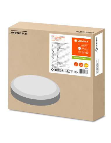 PLAFON SURFACE SLIM RD SENSOR 260 P 26W 3000K ciepła biała IP65 IK10 