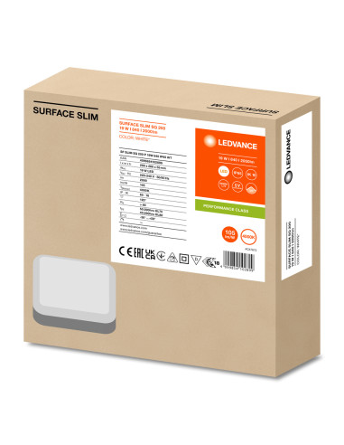 PLAFON SURFACE SLIM SQ 200 P 19W 4000K neutralna biała IP65 IK10 