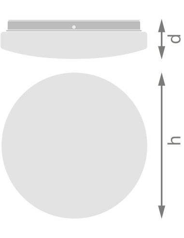 PLAFON LED CEILING  ROUND 255 18W 6500K zimna biała IP44 