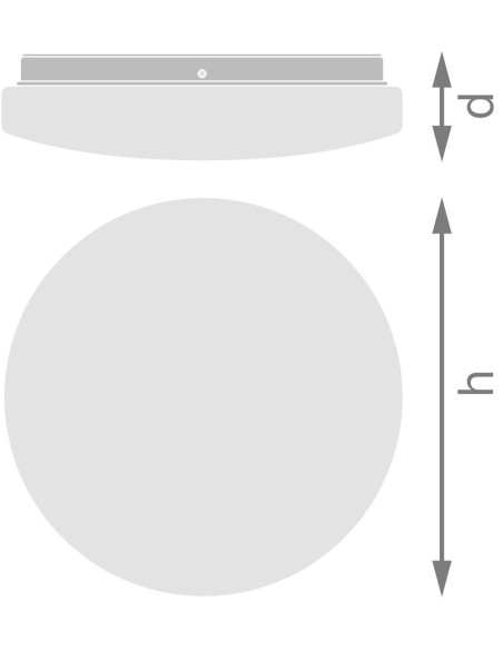 PLAFON LED CEILING  ROUND 255 18W 6500K zimna biała IP44 