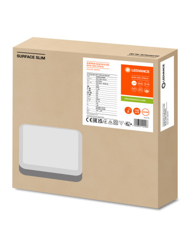 PLAFON SURFACE SLIM SQ SENSOR 260 P 26W 4000K neutralna biała IP65 IK10 