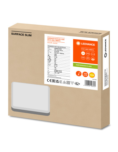 PLAFON SURFACE SLIM SQ SENSOR 350 P 35W 3000K ciepła biała IP65 IK10 
