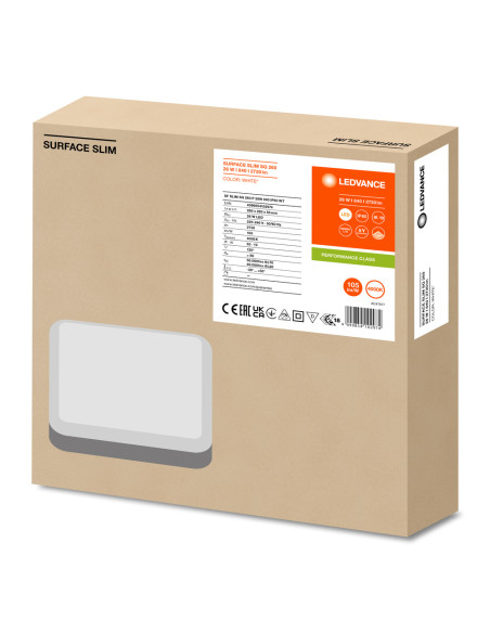 PLAFON SURFACE SLIM SQ 260 P 26W 4000K neutralna biała IP65 IK10 