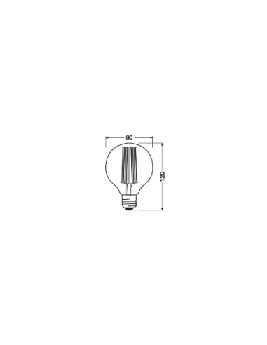 ŻARÓWKA LED 1906 VINTAGE GLOBE80 GOLD40 5,8W/822 FIL 470LM E27 
