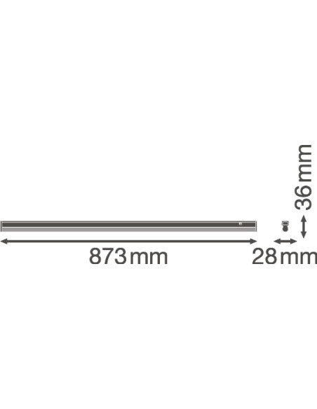 OPRAWA LINIOWA LN COMP SWITCH 900 12W/4000K 1200LM 