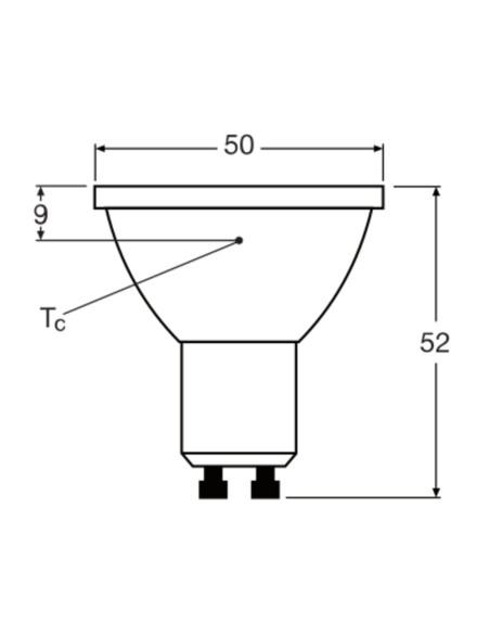 ŻARÓWKA LED P SPOT PAR16 GL 100 36° DIM 9,6W 3000K ciepła biała GU10 750LM 