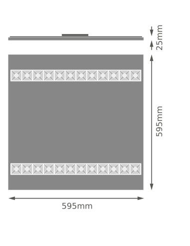 PANEL LOUVER 600 V 27.5W 840 4000LM U16 CZARNY 