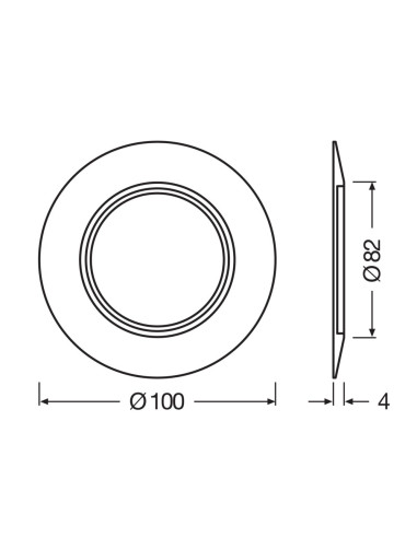SP RING D100 WT PIERŚCIEŃ MASKUJĄCY 