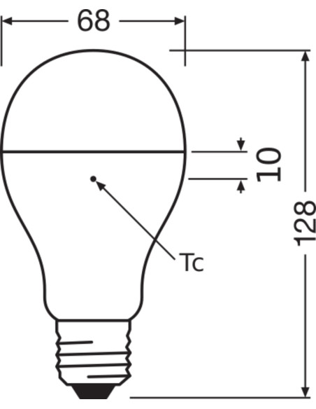 ŻARÓWKA LED VALUE CLA150 19W 6500K zimna biała  2452LM 230V FR E27 