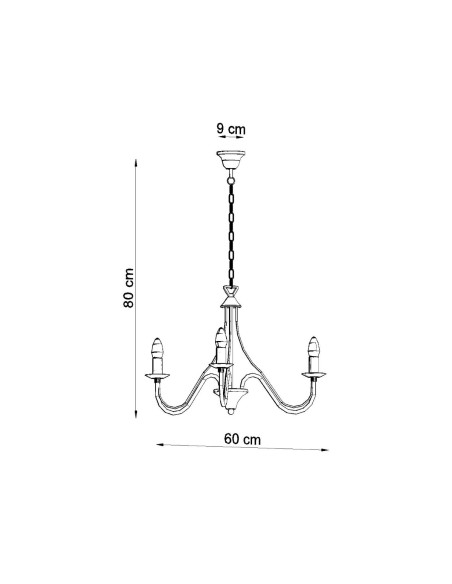 Żyrandol MINERWA 3 biały