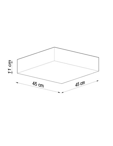 Plafon HORUS 45 czarny