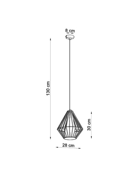 Lampa wisząca DEMI czarna